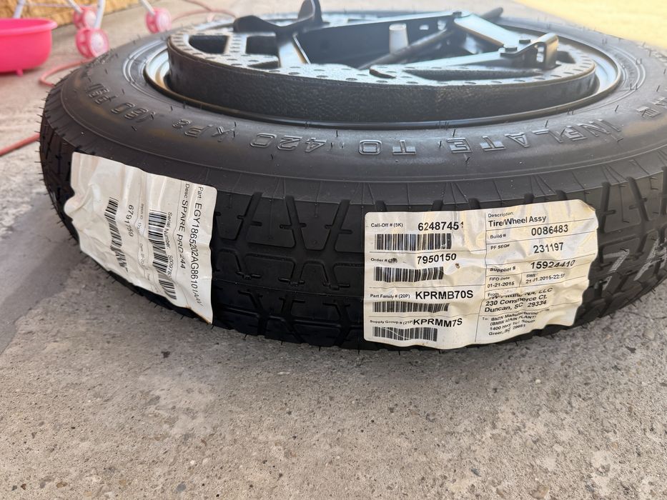 Vand kit / roata rezerva bmw X5 X6 F15 F16 / 155 / 90 / R18