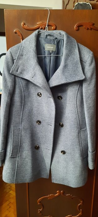 Palton din stofă gri