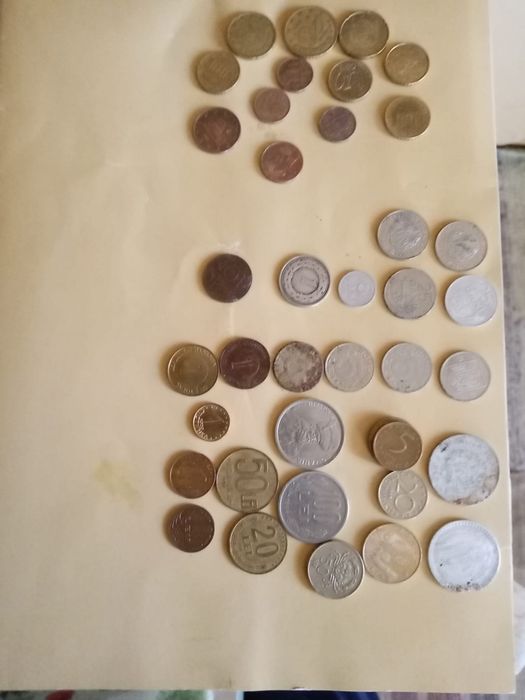 Colecție de monede vechi românești și străine