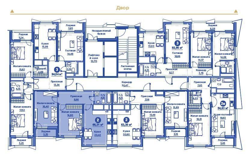 Продается 2х ком квартира, ЖК Regnum Plaza, ор-р: Буз базар, 63,4м²