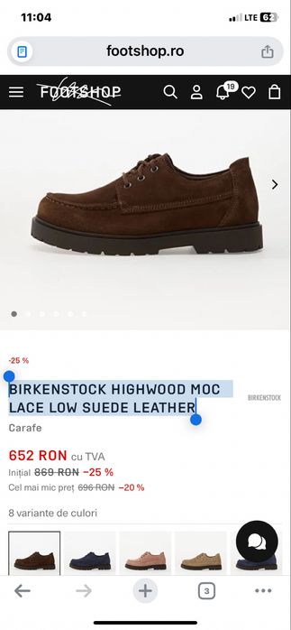 Brikenstock Higheood Moclace low Suede leather