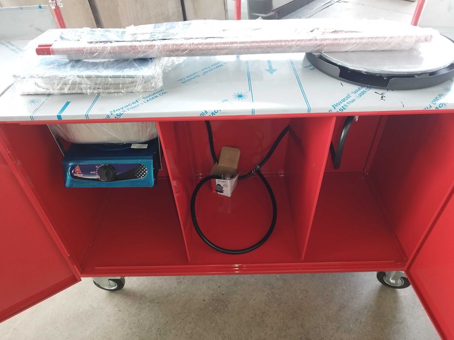 количка за царевица на пара,скара,пуканки,захарен памук