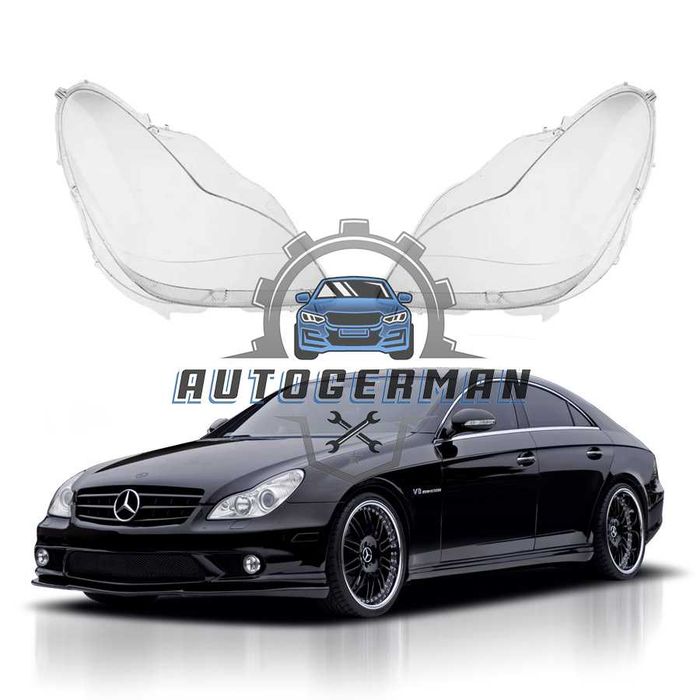 Капаци фарове Mercedes W219 CLS-Class C219 (04-09) стъкло фар крушки Мерцедес В219 Ц219 ЦЛС-Клас xenon