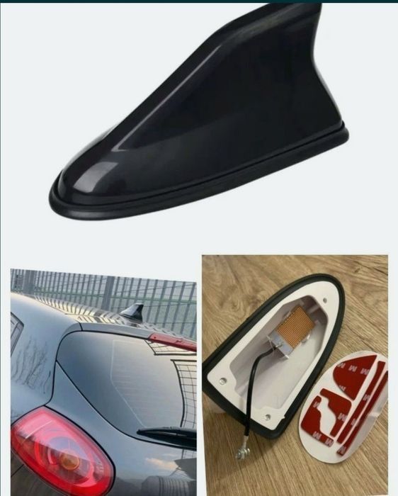 Antena Auto Universala, negru lucios Model Rechin Autoadeziva