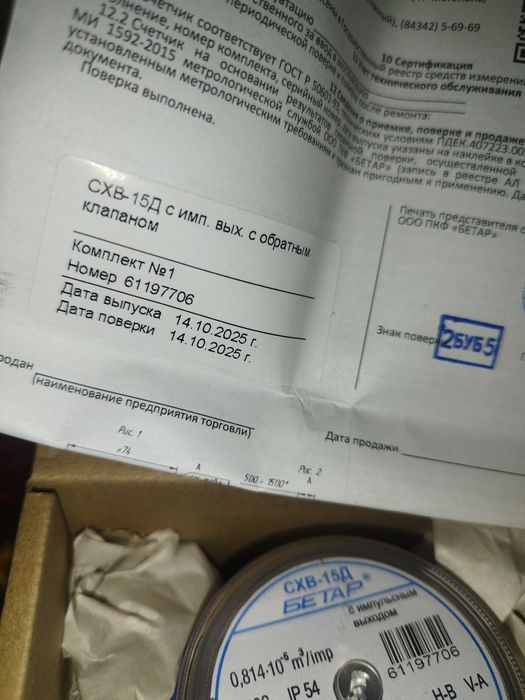 Приборы учёта воды.