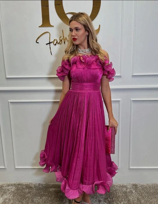 Rochie fucsia midi