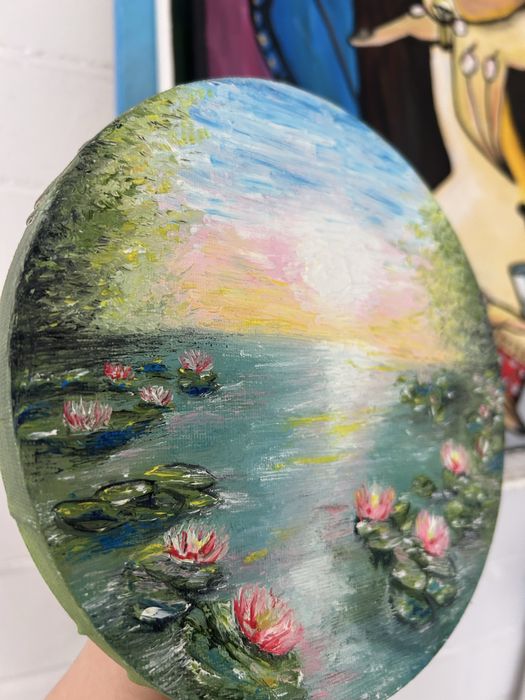 Картина маслом кувшинки