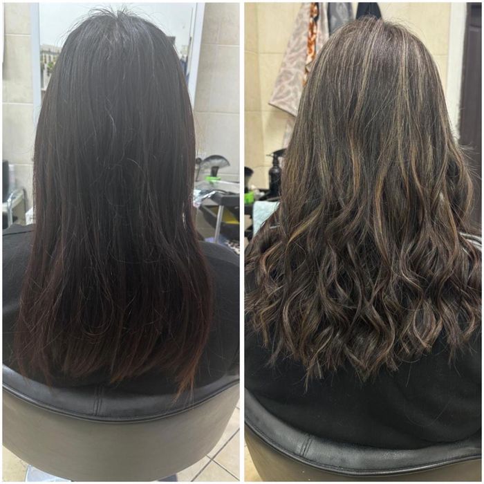 Парикмахер , окрашивание волос , мелирование