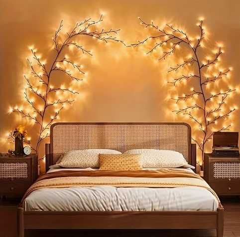 Красива светеща декорация за стена тип светещо LED дърво