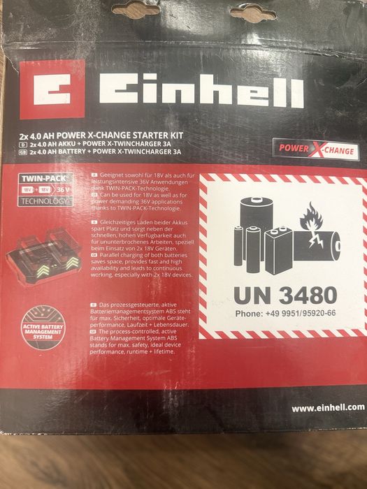 Kit 2 acumulatori si incarcator dublu Einhell