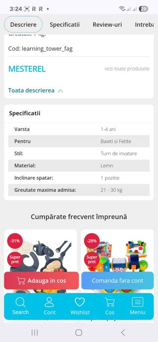 Turn de învățare și activități copil