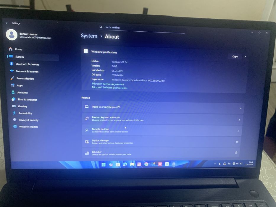 Noutbuk lenova sotiladi