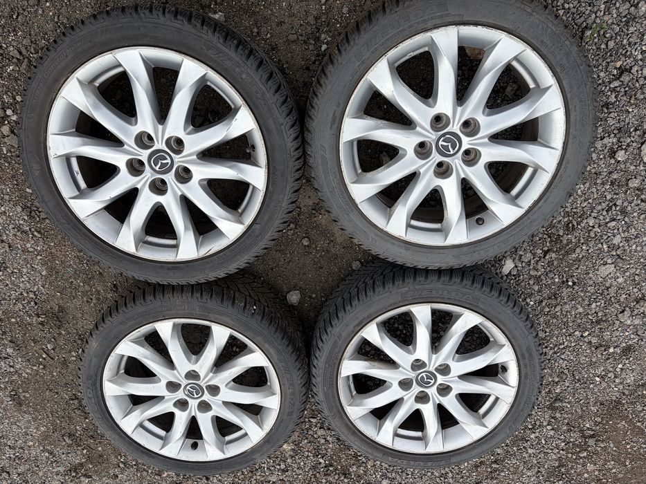 Оригинални джанти 18”+зимни гуми 225/45/18;Mazda/5x114.3,DOT:0725