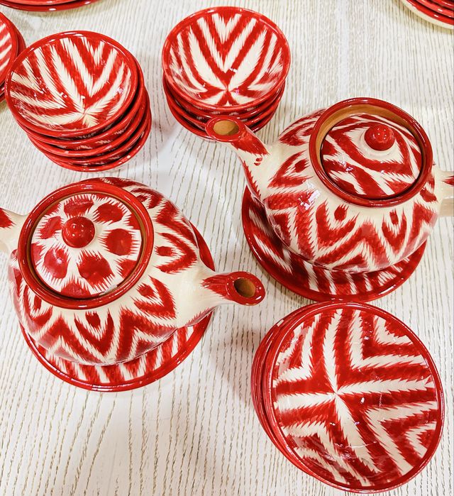 Chini idish ,sopol idish,piola choynak tarelka,atlas,30 tali