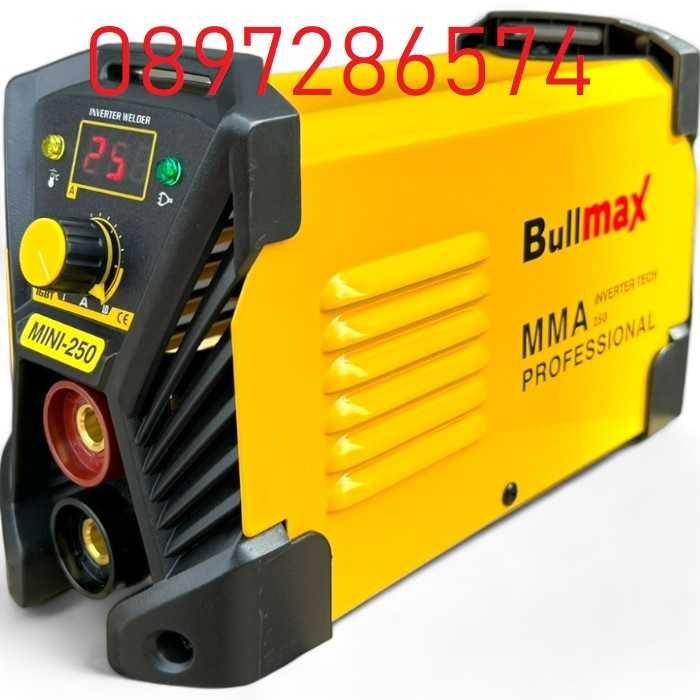 ТОП МОДЕЛ - инверторен електрожен   MMA 250 BULLMAX - нов модел 2025