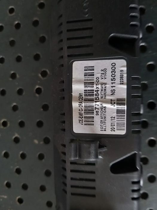 Display interior citroen c3 2 96771584xt00