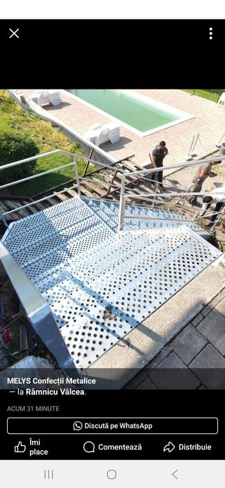scarii metalice zincate exterioare și pentru incendii , platforme, podete si balustrazi profesionale la