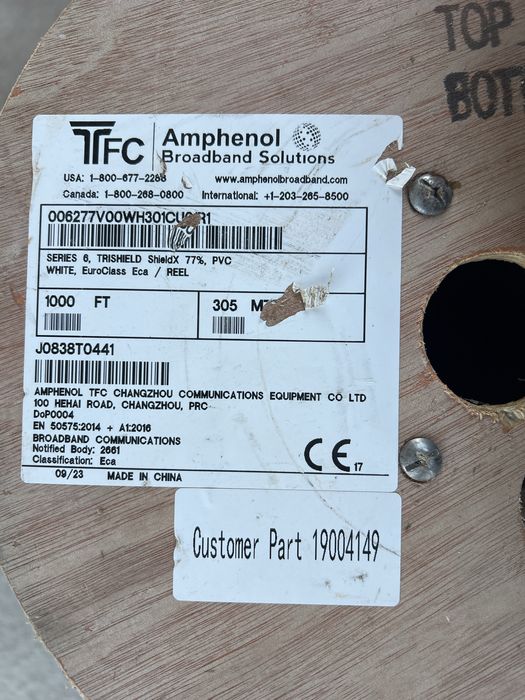 Cablu coaxial tripluecranat RG6 ( traseu TV )