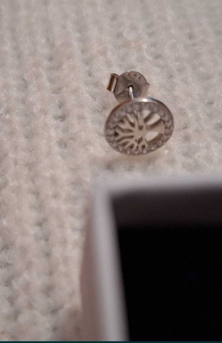 Vând set cercei cu lantic,pandantiv argint,nepurtati,copacul vietii.