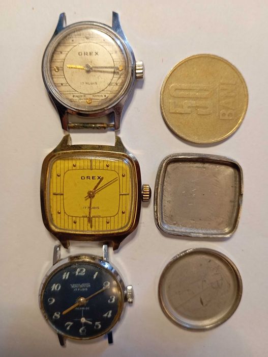 Lot 3 ceasuri mecanice , 2 Orex foarte rare
