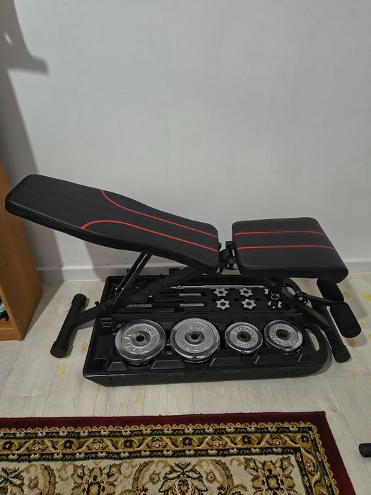 Продам сборные гантели со скамьей