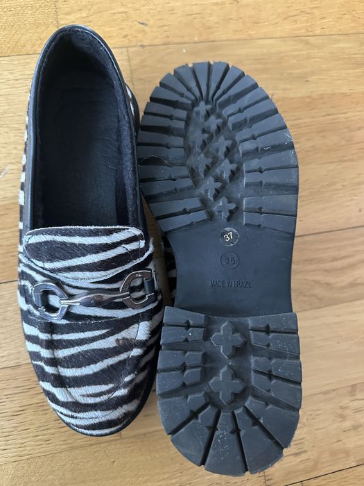 Обувки с косъм и топла подплата