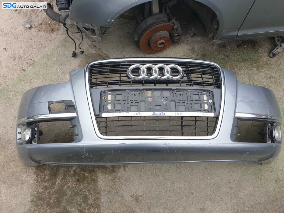 Bara Spoiler Fata Completa cu Grila Emblema Fara Locas Senzori Parcare Audi A6 C6 NFL Non Facelift 2004 - 2008 Culoare LY7G [B4610]