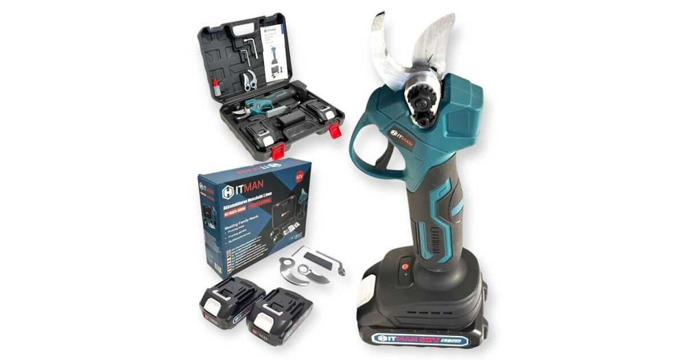 Foarfeca pe acumulator Hitman, 2 baterii si 2 lame, 62V .