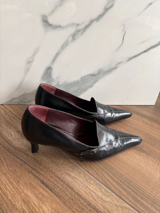 Италиански елегантни обувки Pepina естествена кожа, черни 38