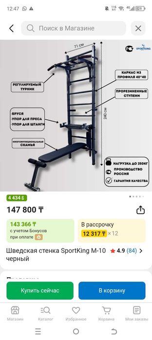 Шведская стенка спортивная
