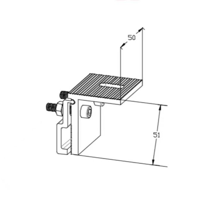 Скоба ar2 за метален ламаринен покрив за соларни панели
