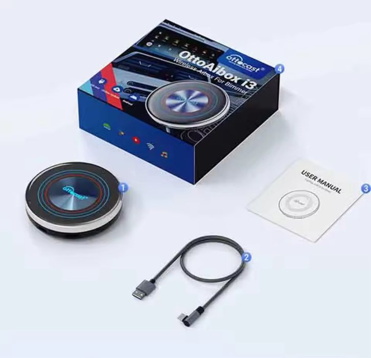 OTTOCAST Android 13 AI Box for BMW Wireless CarPlay BMW ID6 ID7 ID8