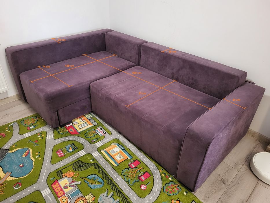 Vand canapea coltar mov