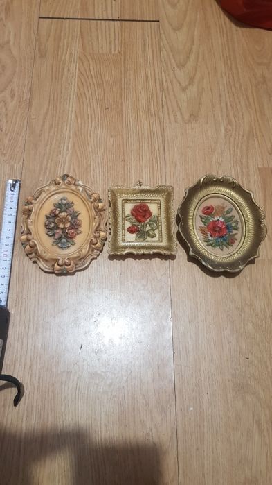 3 броя стари Български восъчни пана/барелеф