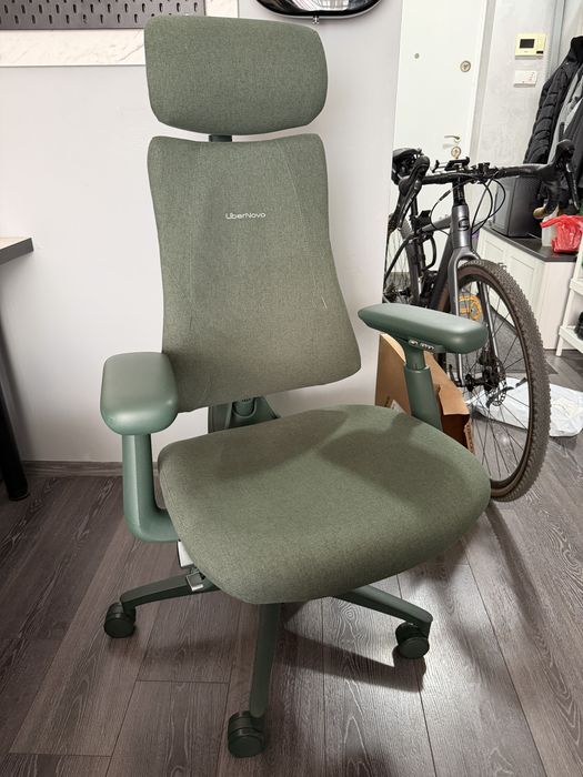Scaun ergonomic LiberNovo Omni Dynamic, Moss Green, 48 cm, aproape nou