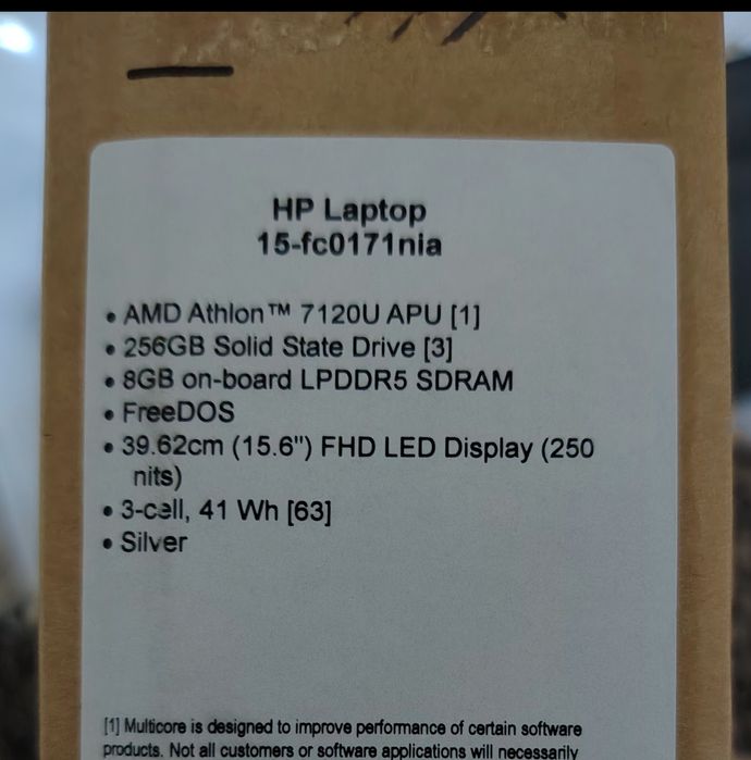 HP  noutbook 15'6