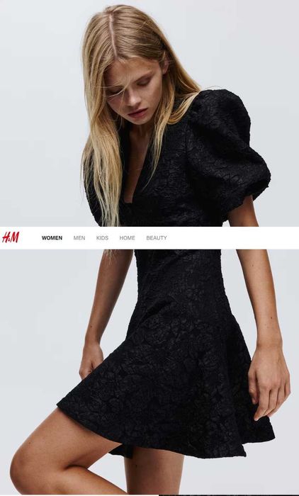 Нова рокля с буфан ръкави HM