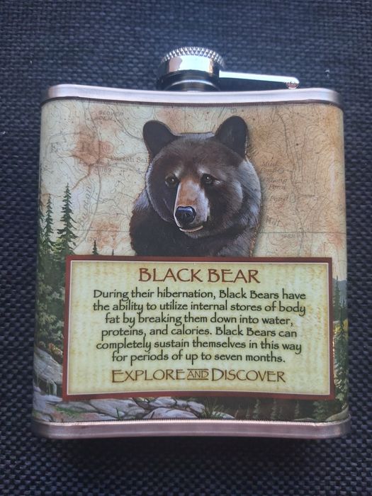 Красиво изрисувана манерка за алкохол AMERICAN EXPEDITION, 7oz /207ml