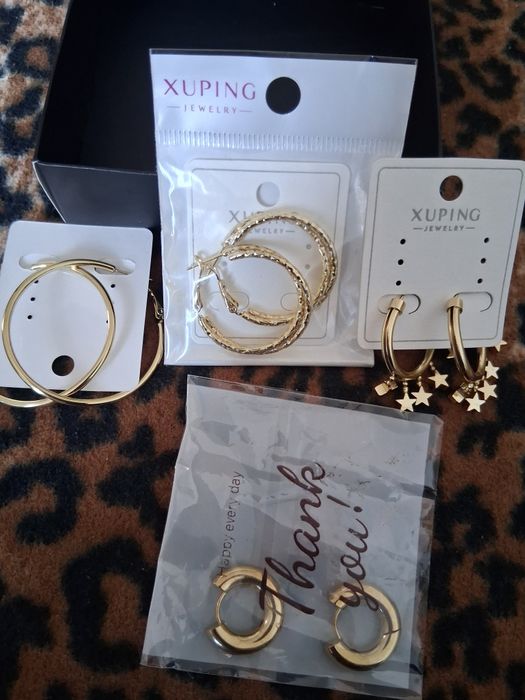 Позлатени обички и пръстени