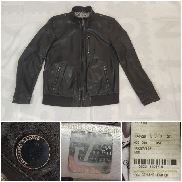 Geaca piele Emiliano Zapata mărime XL bărbat designer casual