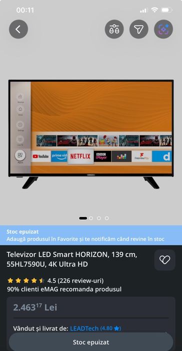 Vând Horizon 55HL7590U