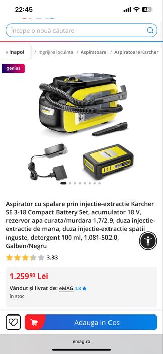 Aspirator acumulator NOU !!