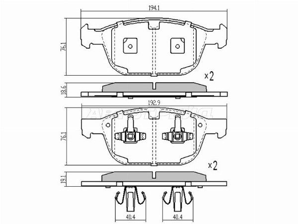 Колодки тормозные передние Volvo Xc90