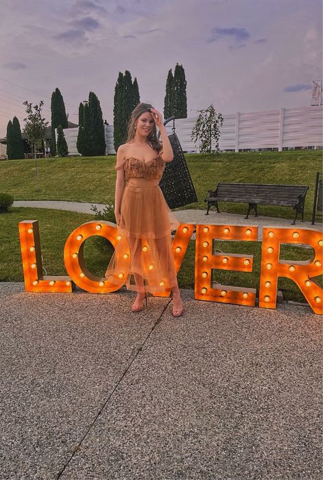 Rochie de seara din tulle cu buline