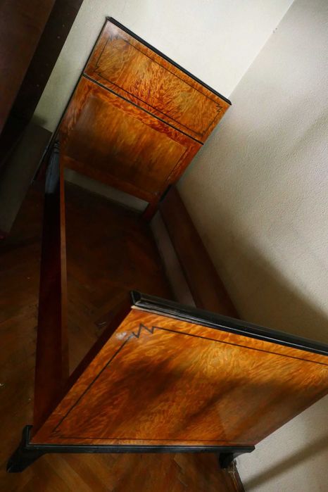 Bufet vechi Lemn Masiv Comoda ART DECO Boudoir Oglinda Elemente Bronz