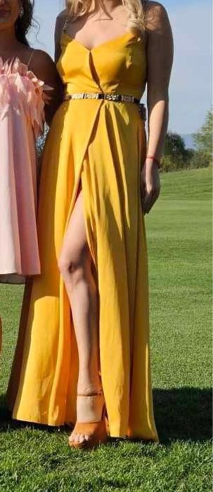 Дълга официална рокля Lynne 40 жълта
