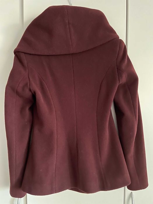 Късо зимно палто с вълна и кашмир S