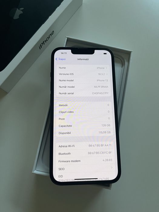 iPhone 13 Midnight 128GB Neverlocked