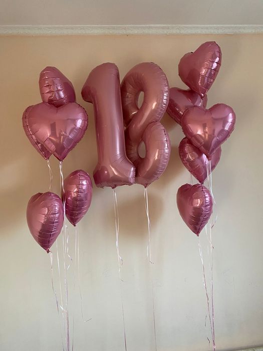 Шар ,Цифры сердечки