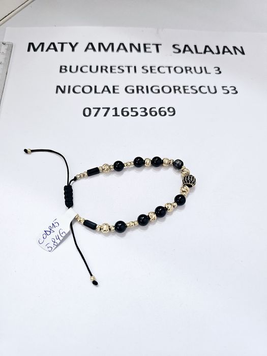 Vand bratara cu bile din aur 14 k cod 815